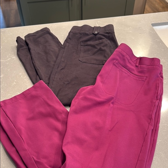 Betabrand Two Pair Skinny Pants Black and Pink XXL Long - Picture 4 of 6